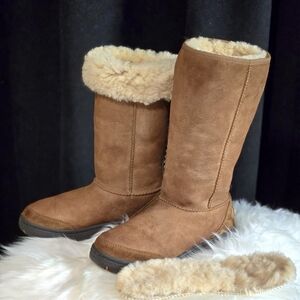 UGG Tan Shearling Lined Boots